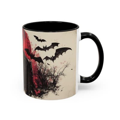 Vampire Gothic Coffee Mug 11oz 15oz | Halloween Decor | Spooky Gift for Him - Thumbnail 2