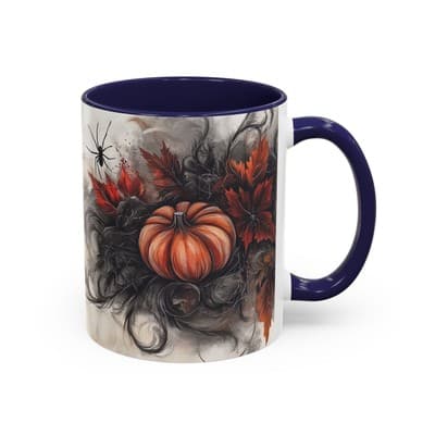 Halloween Pumpkin Mug 11oz 15oz | Spooky Fall Coffee Cup | Gothic Autumn Gift - Thumbnail 2