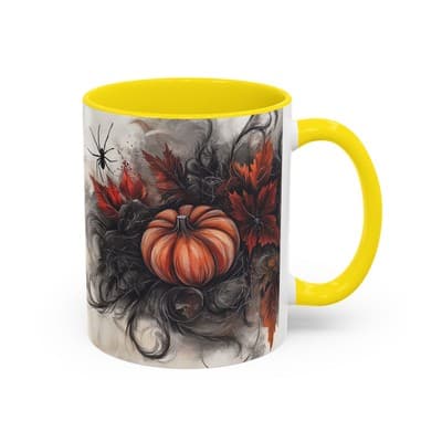 Halloween Pumpkin Mug 11oz 15oz | Spooky Fall Coffee Cup | Gothic Autumn Gift - Thumbnail 2