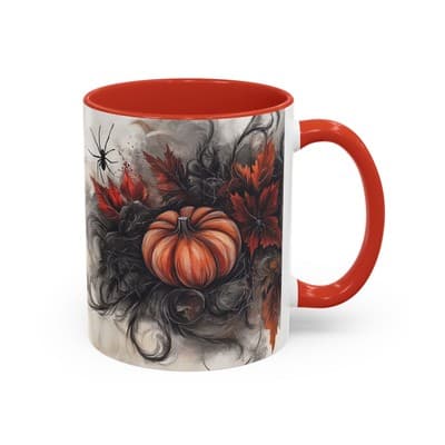 Halloween Pumpkin Mug 11oz 15oz | Spooky Fall Coffee Cup | Gothic Autumn Gift - Thumbnail 2