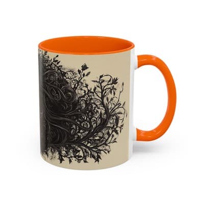 Gothic Moon Woman Mug 11oz 15oz | Dark Feminine Cup | Witchy Gift for Her - Thumbnail 2