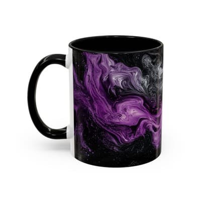 Cosmic Swirl Coffee Mug 11oz 15oz | Galaxy Smoke Cup | Mystical Artistic Gift - Thumbnail 3