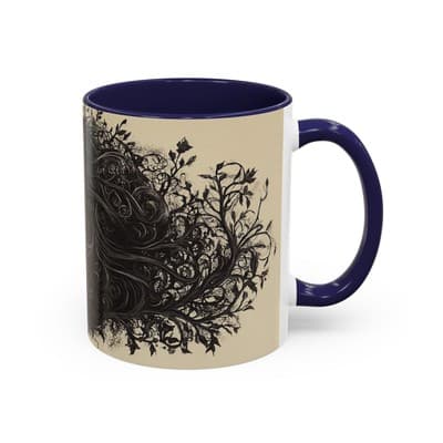 Gothic Moon Woman Mug 11oz 15oz | Dark Feminine Cup | Witchy Gift for Her - Thumbnail 2
