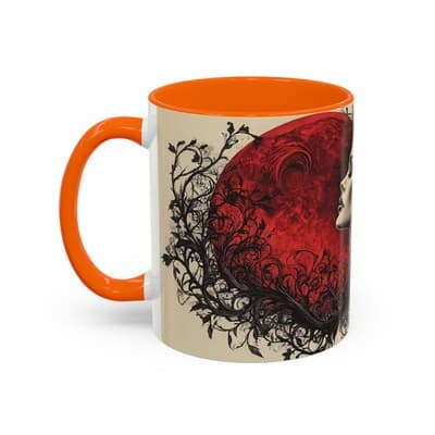 Gothic Moon Woman Mug 11oz 15oz | Dark Feminine Cup | Witchy Gift for Her - Thumbnail 3