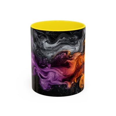 Cosmic Swirl Coffee Mug 11oz 15oz | Galaxy Smoke Cup | Mystical Artistic Gift