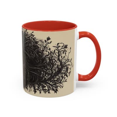 Gothic Moon Woman Mug 11oz 15oz | Dark Feminine Cup | Witchy Gift for Her - Thumbnail 2