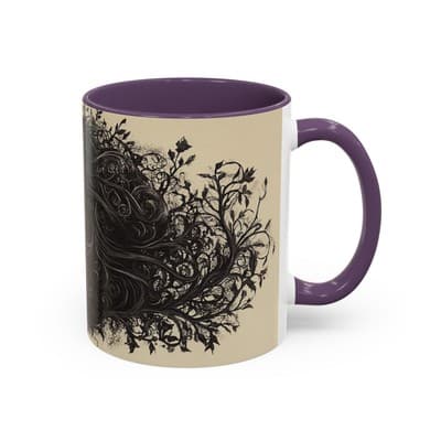 Gothic Moon Woman Mug 11oz 15oz | Dark Feminine Cup | Witchy Gift for Her - Thumbnail 2