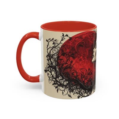 Gothic Moon Woman Mug 11oz 15oz | Dark Feminine Cup | Witchy Gift for Her - Thumbnail 3