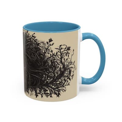 Gothic Moon Woman Mug 11oz 15oz | Dark Feminine Cup | Witchy Gift for Her - Thumbnail 2