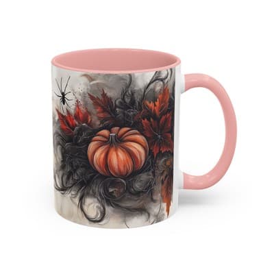 Halloween Pumpkin Mug 11oz 15oz | Spooky Fall Coffee Cup | Gothic Autumn Gift - Thumbnail 2