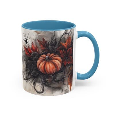 Halloween Pumpkin Mug 11oz 15oz | Spooky Fall Coffee Cup | Gothic Autumn Gift - Thumbnail 2
