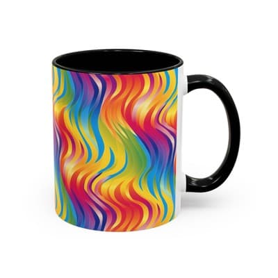 Bold Botanical Coffee Mug 11oz 15oz | Colorful Nature Cup | Artistic Gift Idea - Thumbnail 2