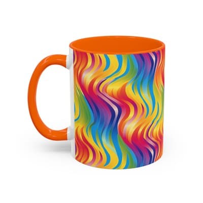 Bold Botanical Coffee Mug 11oz 15oz | Colorful Nature Cup | Artistic Gift Idea - Thumbnail 3