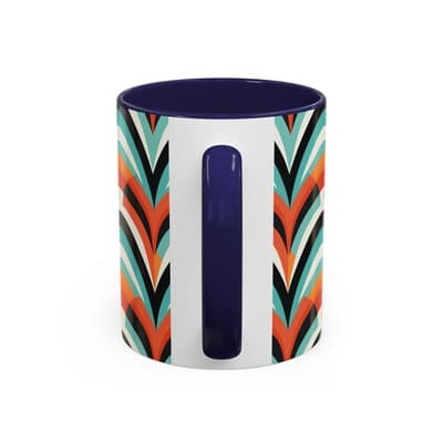 Retro Wave Coffee Mug 11oz 15oz Colorful Groovy Cup Fun Gift for Coffee Lovers - Thumbnail 4