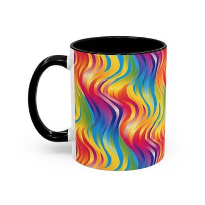 Bold Botanical Coffee Mug 11oz 15oz | Colorful Nature Cup | Artistic Gift Idea - Thumbnail 3