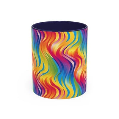 Bold Botanical Coffee Mug 11oz 15oz | Colorful Nature Cup | Artistic Gift Idea