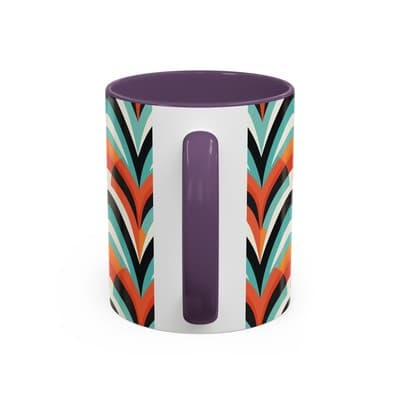 Retro Wave Coffee Mug 11oz 15oz Colorful Groovy Cup Fun Gift for Coffee Lovers - Thumbnail 4