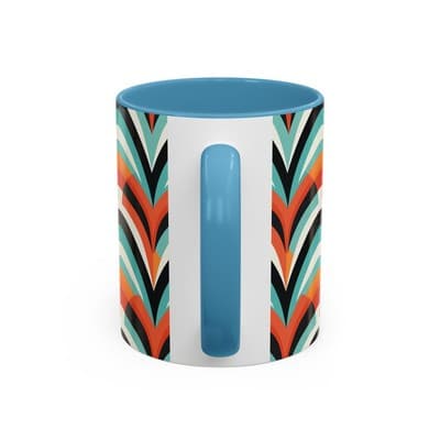 Retro Wave Coffee Mug 11oz 15oz Colorful Groovy Cup Fun Gift for Coffee Lovers - Thumbnail 4