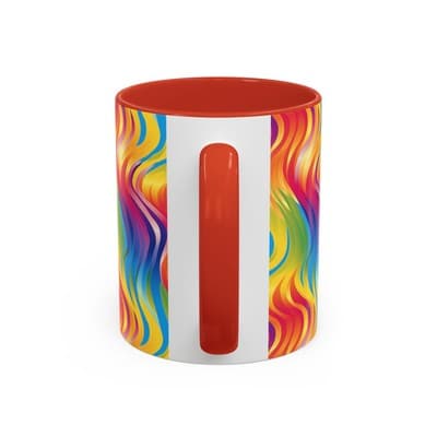 Bold Botanical Coffee Mug 11oz 15oz | Colorful Nature Cup | Artistic Gift Idea - Thumbnail 4
