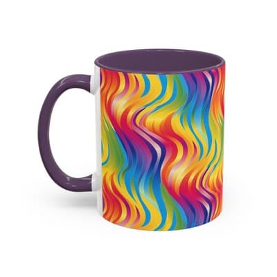 Bold Botanical Coffee Mug 11oz 15oz | Colorful Nature Cup | Artistic Gift Idea - Thumbnail 3