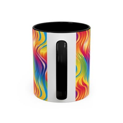 Bold Botanical Coffee Mug 11oz 15oz | Colorful Nature Cup | Artistic Gift Idea - Thumbnail 4