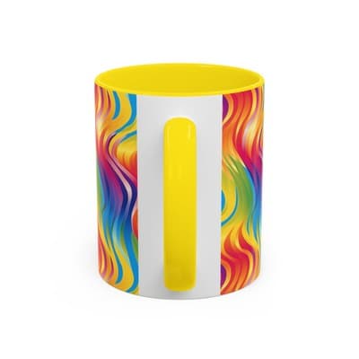 Bold Botanical Coffee Mug 11oz 15oz | Colorful Nature Cup | Artistic Gift Idea - Thumbnail 4
