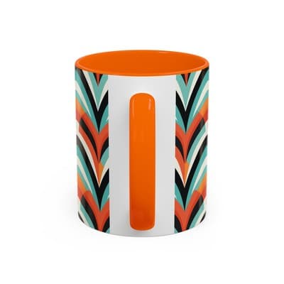 Retro Wave Coffee Mug 11oz 15oz Colorful Groovy Cup Fun Gift for Coffee Lovers - Thumbnail 4