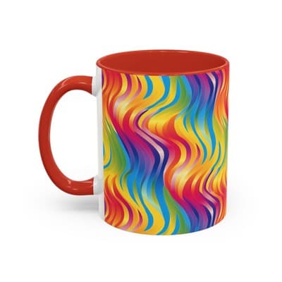 Bold Botanical Coffee Mug 11oz 15oz | Colorful Nature Cup | Artistic Gift Idea - Thumbnail 3