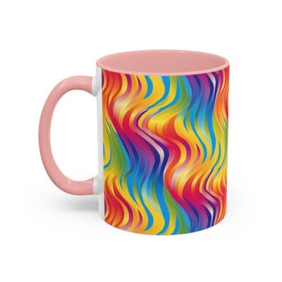 Bold Botanical Coffee Mug 11oz 15oz | Colorful Nature Cup | Artistic Gift Idea - Thumbnail 3