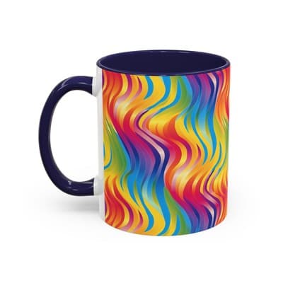 Bold Botanical Coffee Mug 11oz 15oz | Colorful Nature Cup | Artistic Gift Idea - Thumbnail 3