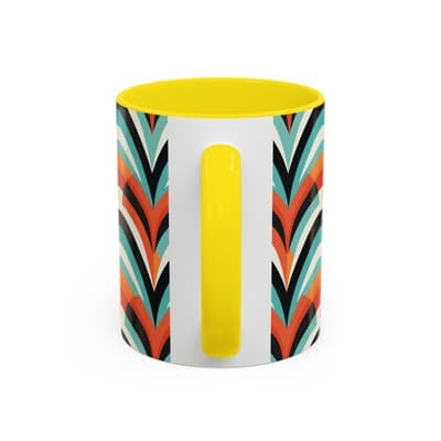 Retro Wave Coffee Mug 11oz 15oz Colorful Groovy Cup Fun Gift for Coffee Lovers - Thumbnail 4