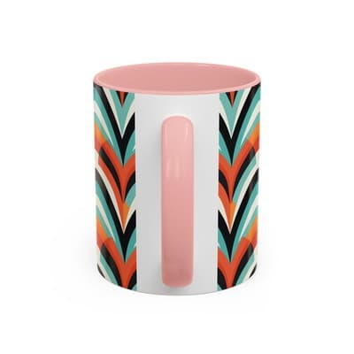 Retro Wave Coffee Mug 11oz 15oz Colorful Groovy Cup Fun Gift for Coffee Lovers - Thumbnail 4