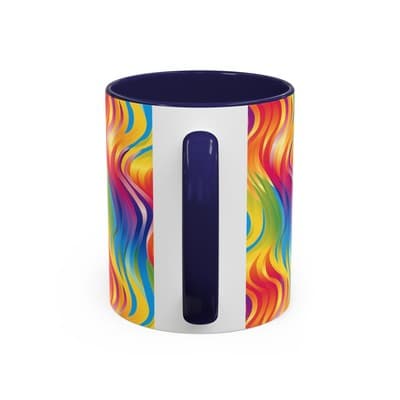 Bold Botanical Coffee Mug 11oz 15oz | Colorful Nature Cup | Artistic Gift Idea - Thumbnail 4