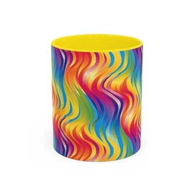 Bold Botanical Coffee Mug 11oz 15oz | Colorful Nature Cup | Artistic Gift Idea
