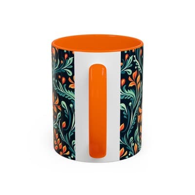 Bold Botanical Coffee Mug 11oz 15oz | Colorful Nature Cup | Artistic Gift Idea - Thumbnail 4