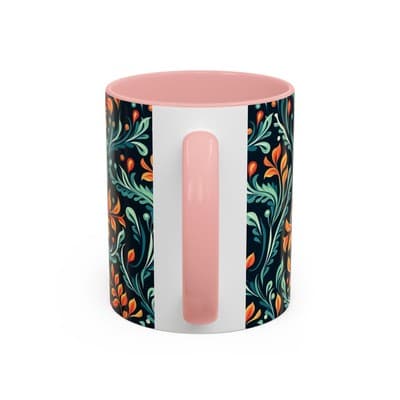 Bold Botanical Coffee Mug 11oz 15oz | Colorful Nature Cup | Artistic Gift Idea - Thumbnail 4
