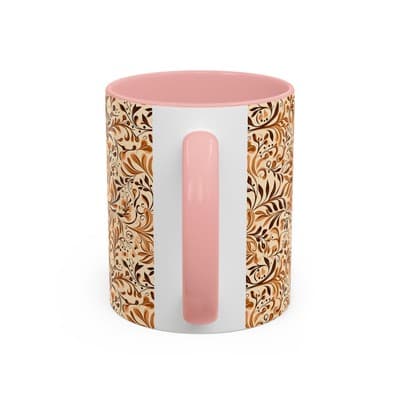 Elegant Floral Coffee Mug 11oz 15oz | Nature Tea Cup Gift | Cozy Neutral Décor - Thumbnail 4