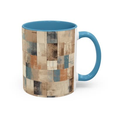 Modern Rustic Coffee Mug 11oz 15oz | Earth Tone Art Cup | Cozy Minimalist Gift - Thumbnail 2