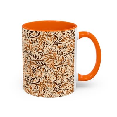 Elegant Floral Coffee Mug 11oz 15oz | Nature Tea Cup Gift | Cozy Neutral Décor - Thumbnail 2