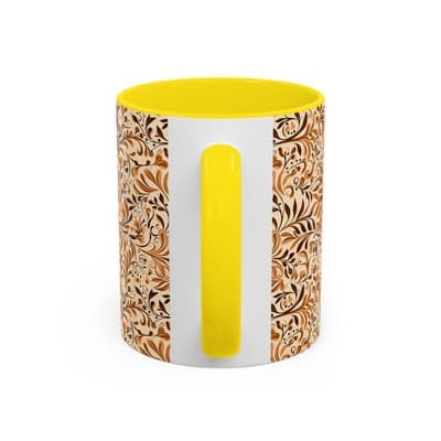 Elegant Floral Coffee Mug 11oz 15oz | Nature Tea Cup Gift | Cozy Neutral Décor - Thumbnail 4