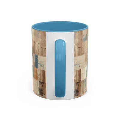 Modern Rustic Coffee Mug 11oz 15oz | Earth Tone Art Cup | Cozy Minimalist Gift - Thumbnail 4