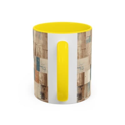 Modern Rustic Coffee Mug 11oz 15oz | Earth Tone Art Cup | Cozy Minimalist Gift - Thumbnail 4