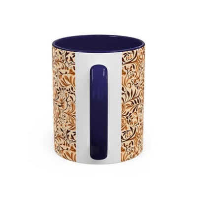 Elegant Floral Coffee Mug 11oz 15oz | Nature Tea Cup Gift | Cozy Neutral Décor - Thumbnail 4