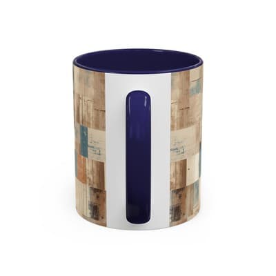 Modern Rustic Coffee Mug 11oz 15oz | Earth Tone Art Cup | Cozy Minimalist Gift - Thumbnail 4