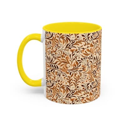 Elegant Floral Coffee Mug 11oz 15oz | Nature Tea Cup Gift | Cozy Neutral Décor - Thumbnail 3
