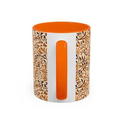 Elegant Floral Coffee Mug 11oz 15oz | Nature Tea Cup Gift | Cozy Neutral Décor - Thumbnail 4