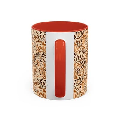 Elegant Floral Coffee Mug 11oz 15oz | Nature Tea Cup Gift | Cozy Neutral Décor - Thumbnail 4