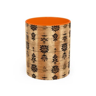 Boho Floral Coffee Mug 11oz 15oz | Artisan Tea Cup Gift | Rustic Earthy Decor