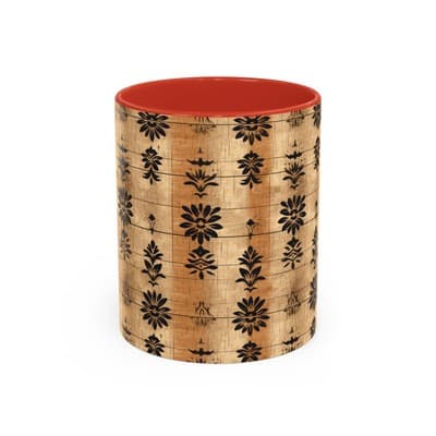 Boho Floral Coffee Mug 11oz 15oz | Artisan Tea Cup Gift | Rustic Earthy Decor