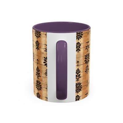 Boho Floral Coffee Mug 11oz 15oz | Artisan Tea Cup Gift | Rustic Earthy Decor - Thumbnail 4